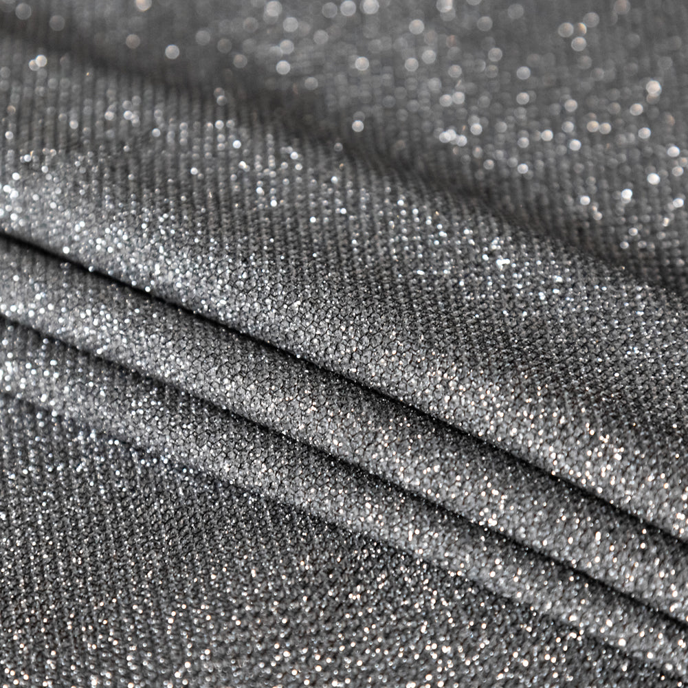 Andromeda Dark Silver Two-Tone Galaxy Lame - Detail Andromeda Dark Silver Two-Tone Galaxy Lame - Detail