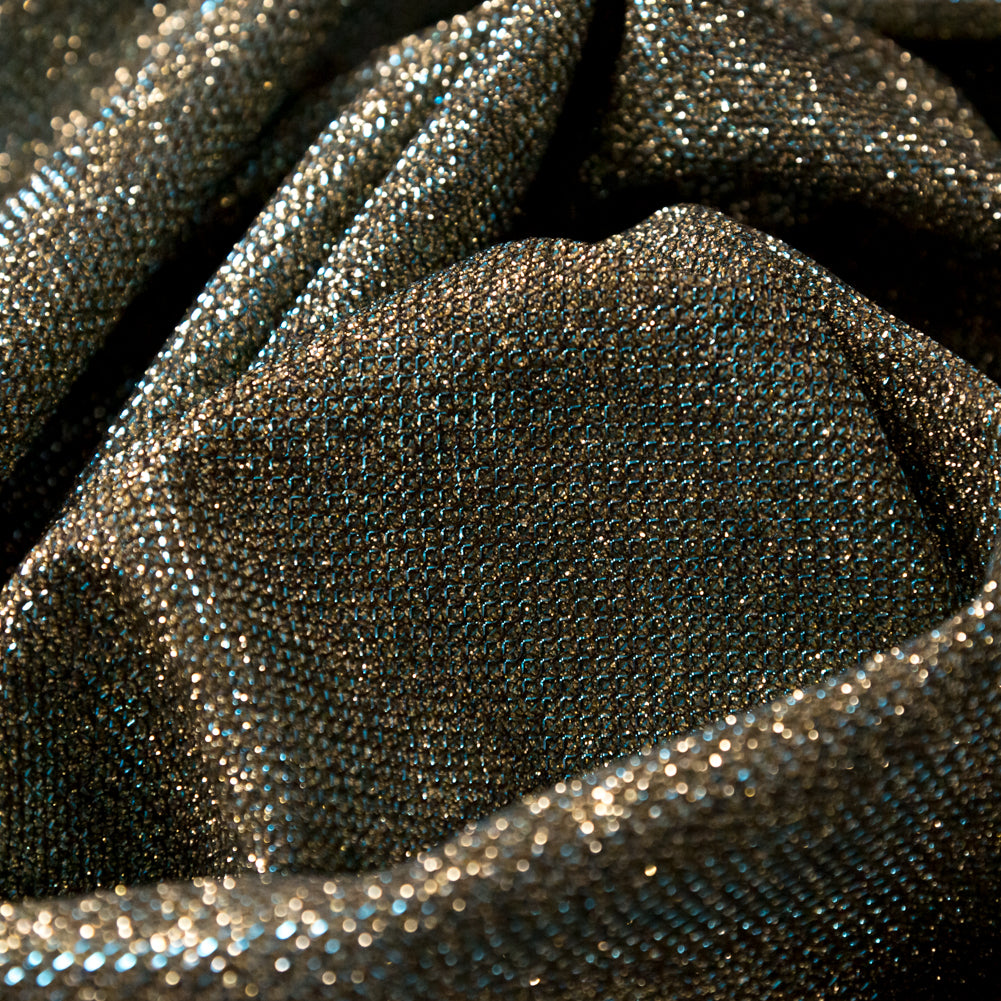 Two-Tone Galaxy Lame - Mermaid Green and Gold - Andromeda Collection Full Two-Tone Galaxy Lame - Mermaid Green and Gold - Andromeda Collection Full