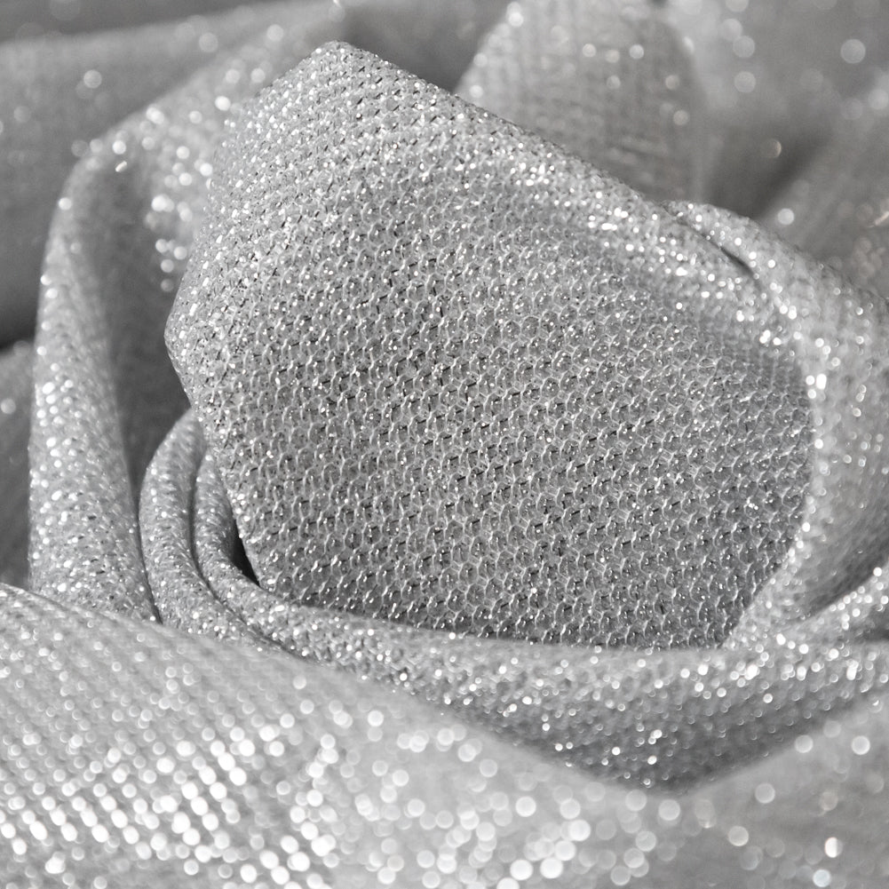 Andromeda Silver Two-Tone Galaxy Lame - Full Andromeda Silver Two-Tone Galaxy Lame - Full