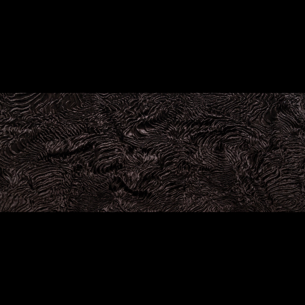 Premium Brown Woodgrain Faux Persian Lamb Fur - Folded Premium Brown Woodgrain Faux Persian Lamb Fur - Folded