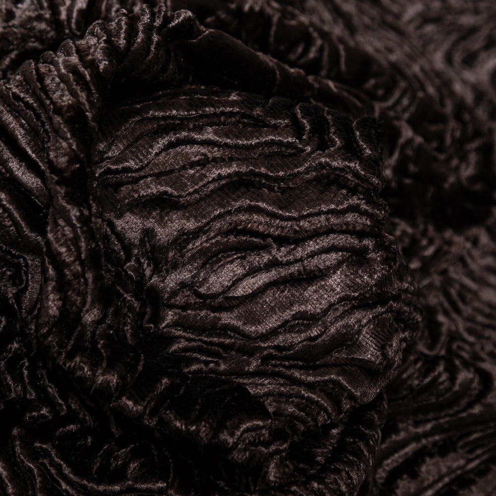 Premium Brown Woodgrain Faux Persian Lamb Fur - Full Premium Brown Woodgrain Faux Persian Lamb Fur - Full