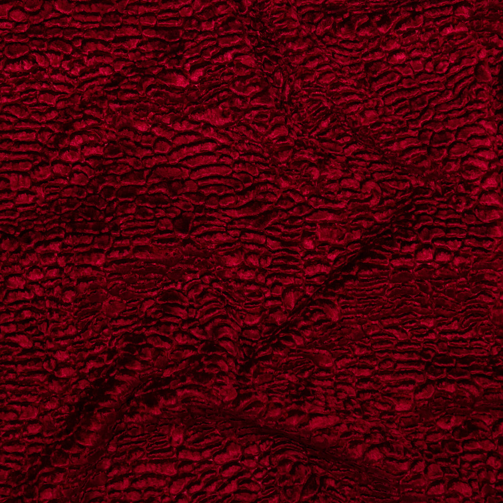 Faux Persian Lamb Fur - Red - Annette Collection Faux Persian Lamb Fur - Red - Annette Collection