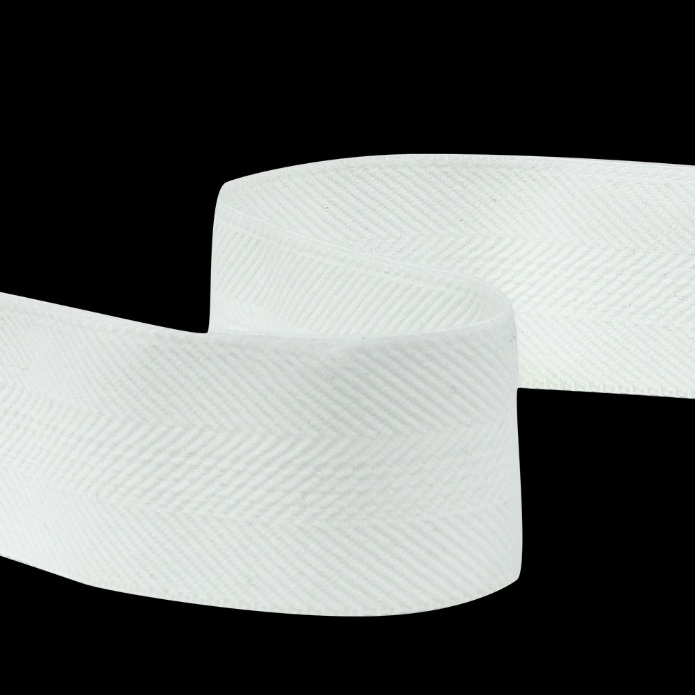 Italian White Stretch Twill Tape - 1 - Detail Italian White Stretch Twill Tape - 1 - Detail