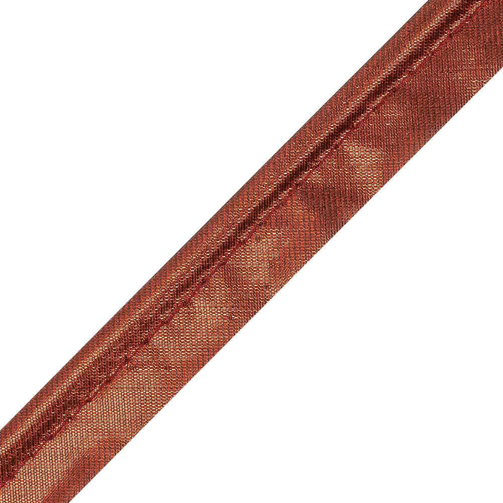 Italian Sceptre Red Metallic Piping with Lip - 0.625" Detail Italian Sceptre Red Metallic Piping with Lip - 0.625" Detail
