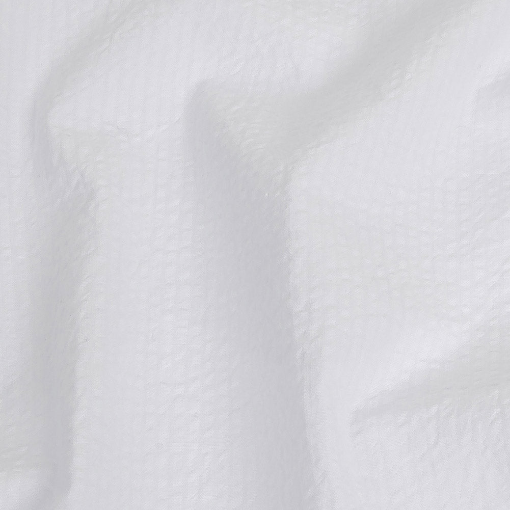 Organic Cotton Seersucker - White on White Stripes - Brasilia Collection Full Organic Cotton Seersucker - White on White Stripes - Brasilia Collection Full