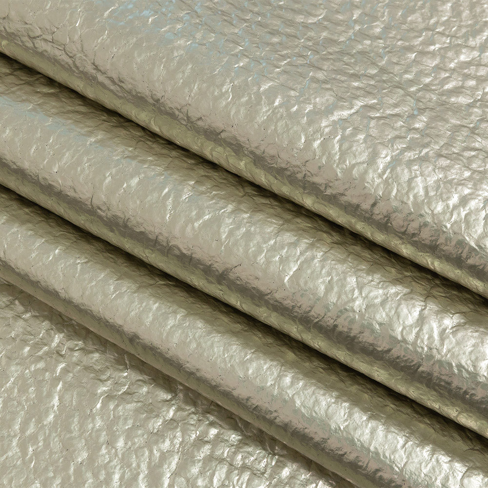 Italian Metallic Mother of Pearl Pebbled Coating with Foil Laminate - Detail Italian Metallic Mother of Pearl Pebbled Coating with Foil Laminate - Detail