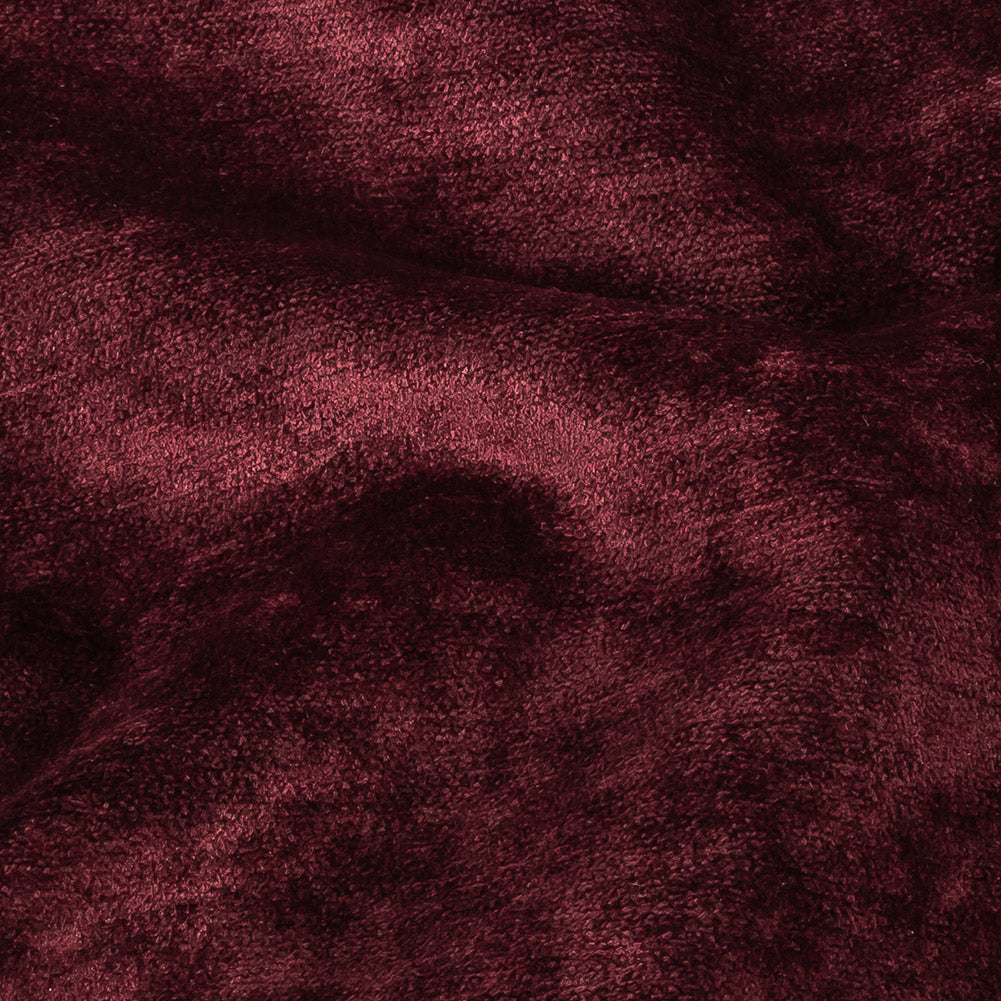Crypton Lush Burgundy Polyester Chenille - Detail Crypton Lush Burgundy Polyester Chenille - Detail