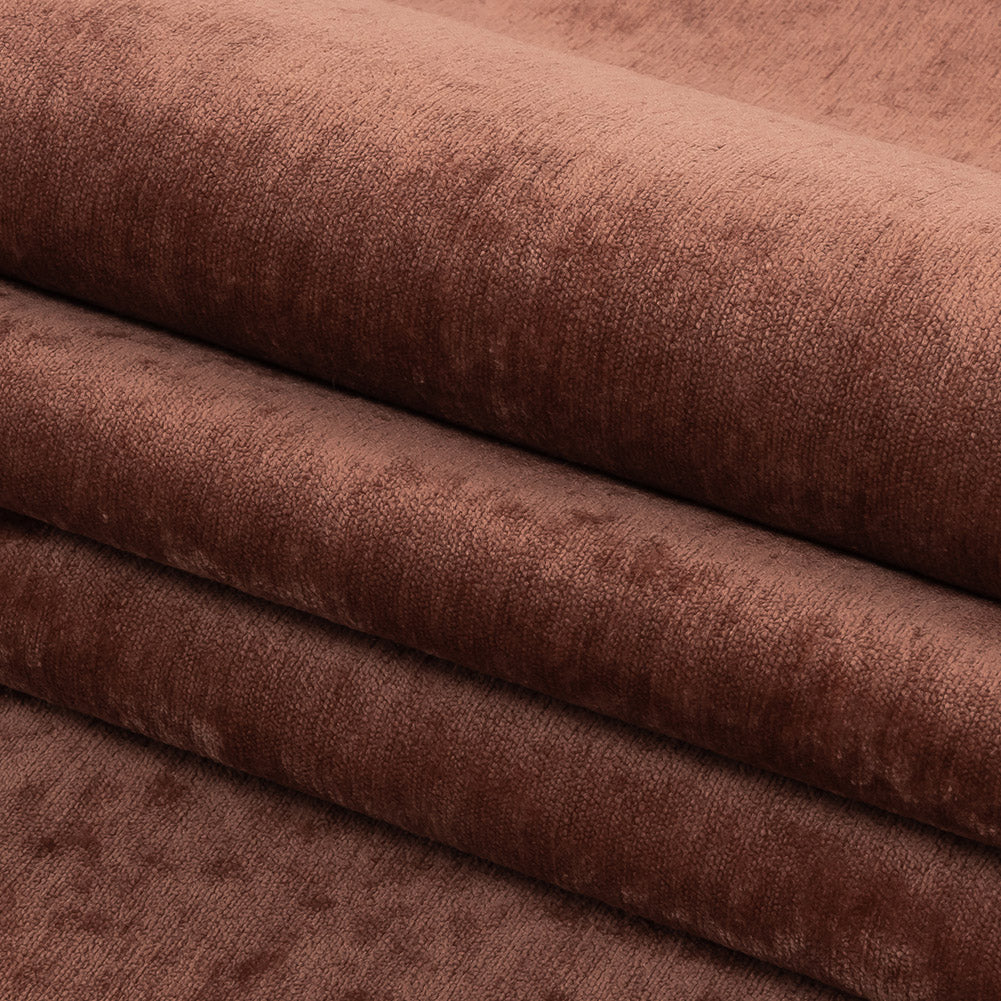 Crypton Terracotta Polyester Chenille Folded Crypton Terracotta Polyester Chenille Folded