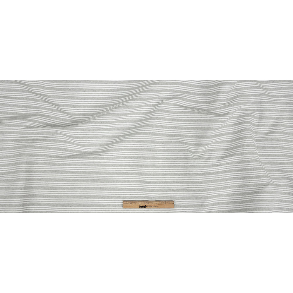 Gray Double Wide Drapery Twill with Raised White Stripes Full Gray Double Wide Drapery Twill with Raised White Stripes Full