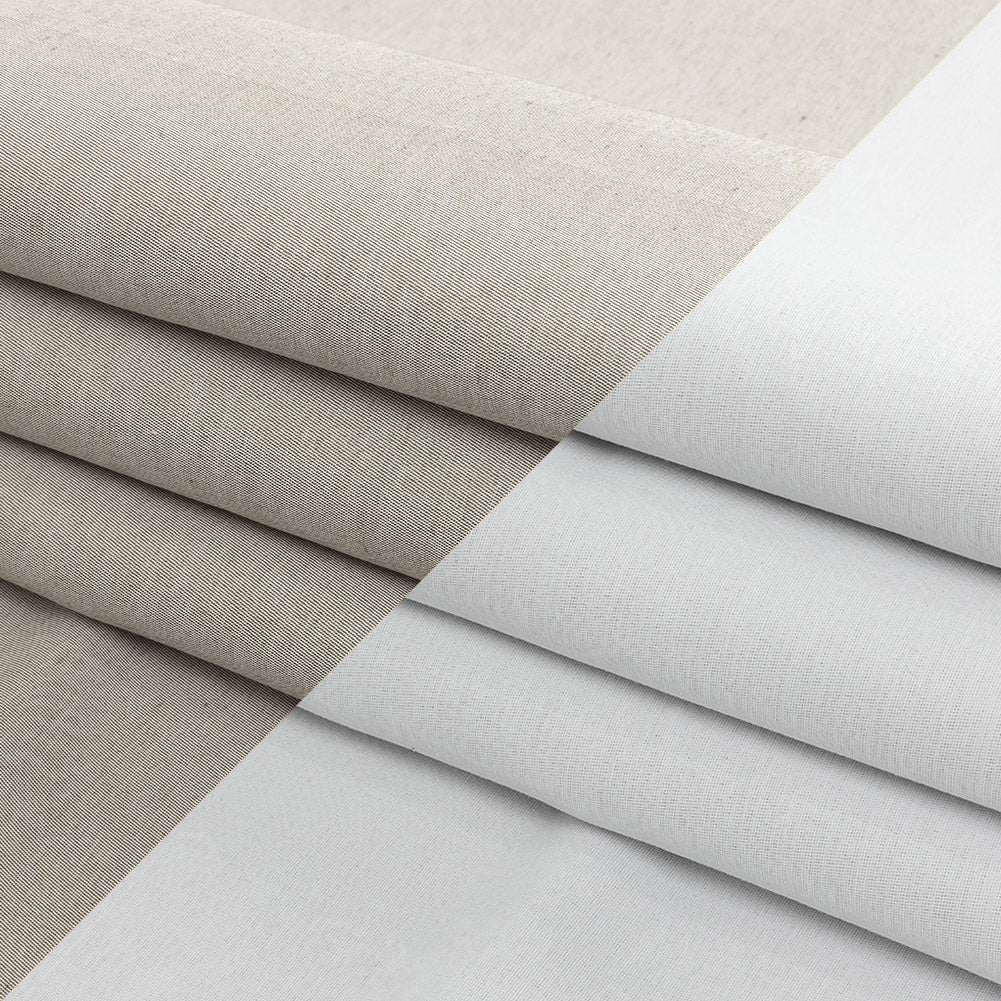 Khaki and White Reversible Double Wide Twill Folded Khaki and White Reversible Double Wide Twill Folded
