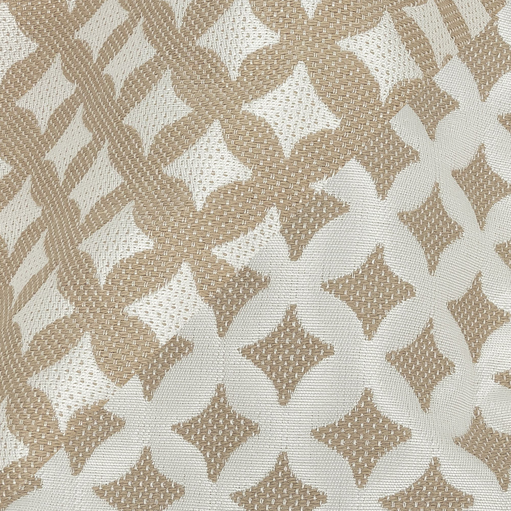 Khaki Quatrefoil Blended Polyester Jacquard - Detail Khaki Quatrefoil Blended Polyester Jacquard - Detail