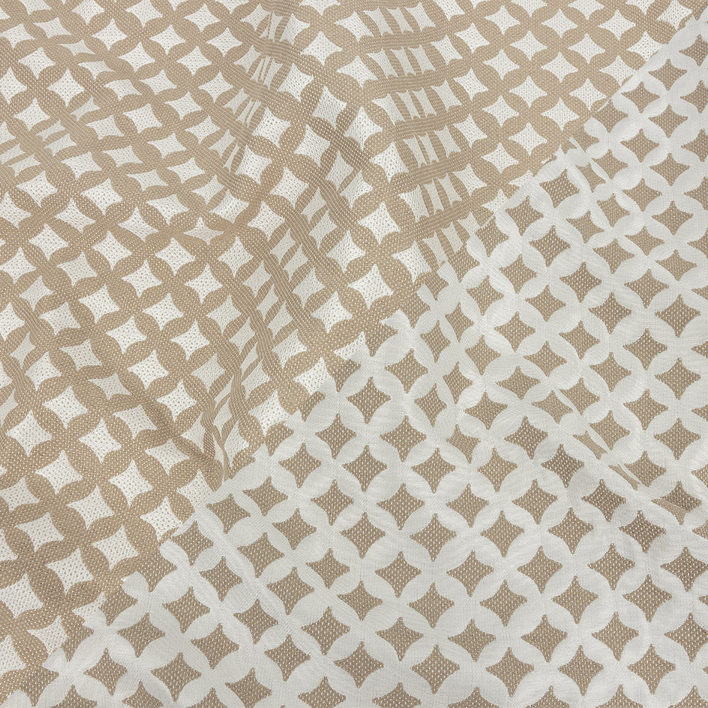 Khaki Quatrefoil Blended Polyester Jacquard Khaki Quatrefoil Blended Polyester Jacquard
