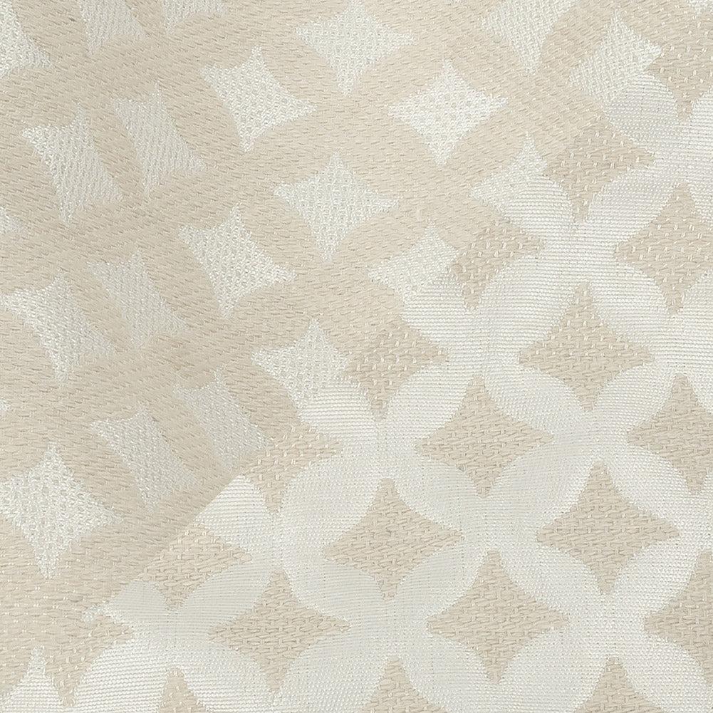 Ivory Quatrefoil Blended Polyester Jacquard - Detail Ivory Quatrefoil Blended Polyester Jacquard - Detail