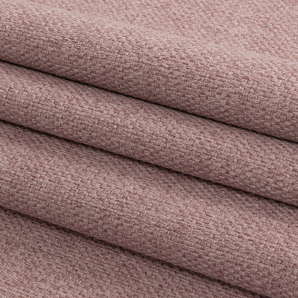 Pink Basketwoven Polyester and Cotton Home Decor Fabric - Folded Pink Basketwoven Polyester and Cotton Home Decor Fabric - Folded