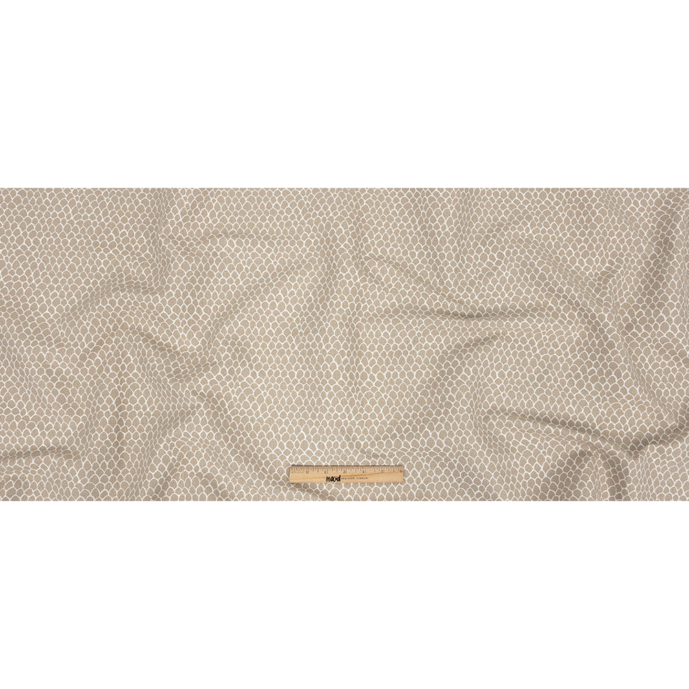 Khaki Scaled Blended Polyester Jacquard - Full Khaki Scaled Blended Polyester Jacquard - Full