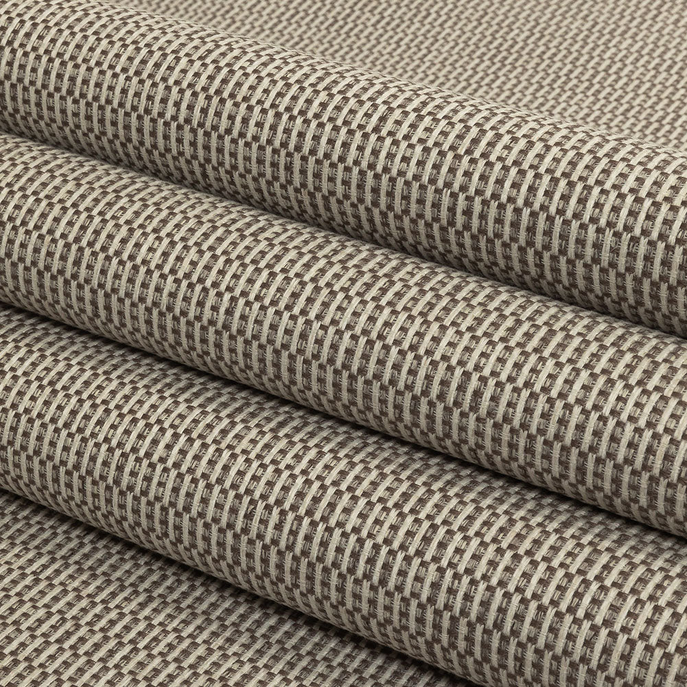 Brown and Gray Rectangles Polyester Jacquard - Folded Brown and Gray Rectangles Polyester Jacquard - Folded