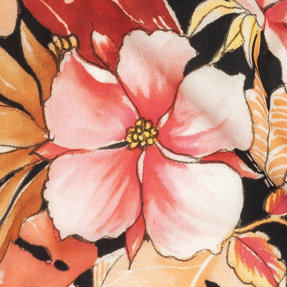 Mood Exclusive Orange Parrotdise Cotton Shirting - Detail Mood Exclusive Orange Parrotdise Cotton Shirting - Detail