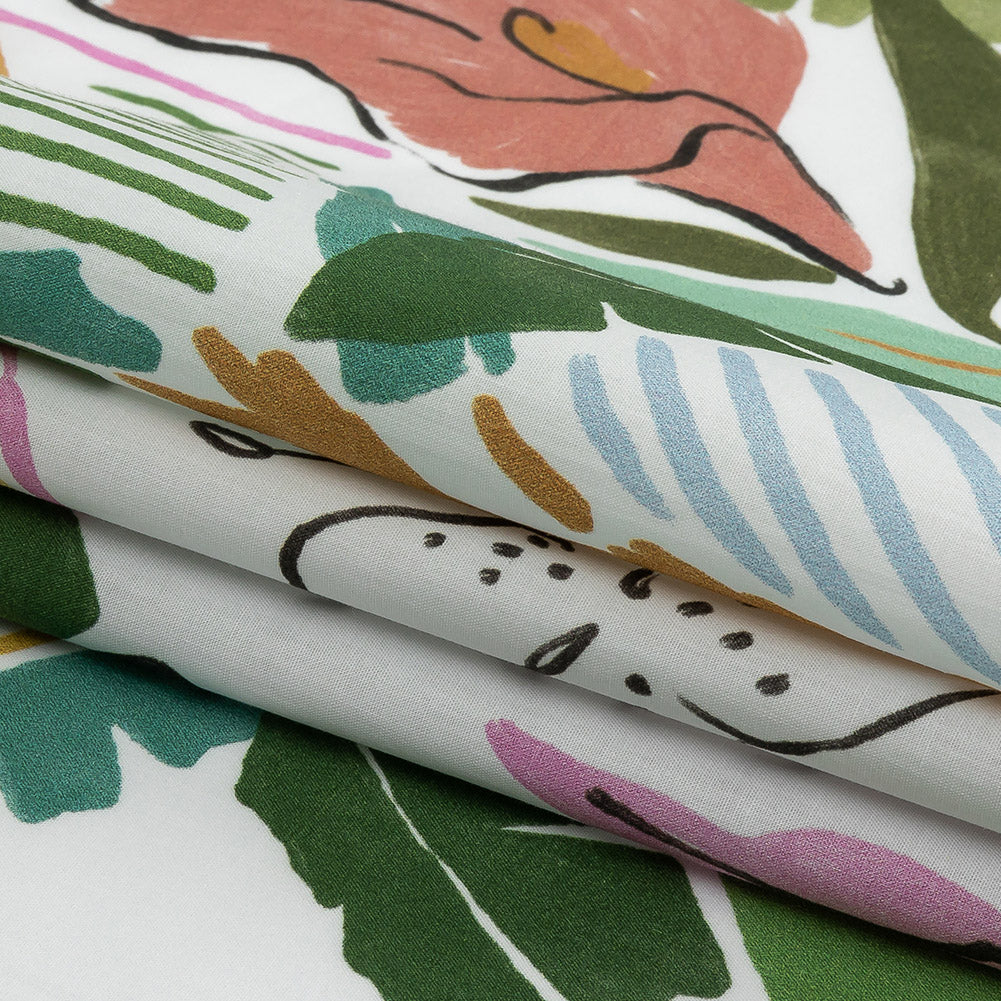 Mood Exclusive Green Belizean Season Cotton Shirting - Folded Mood Exclusive Green Belizean Season Cotton Shirting - Folded