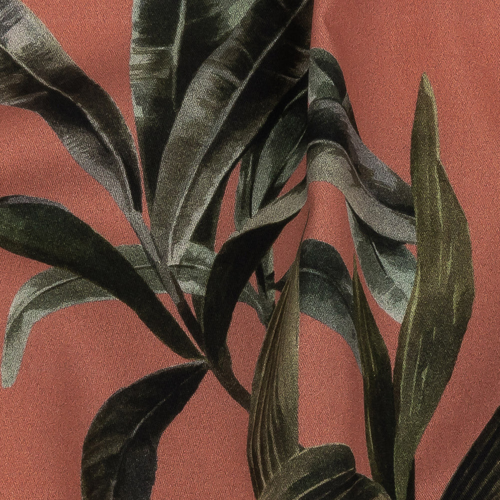 Mood Exclusive Coral To Leaf Alone Stretch Cotton Twill Detail Mood Exclusive Coral To Leaf Alone Stretch Cotton Twill Detail