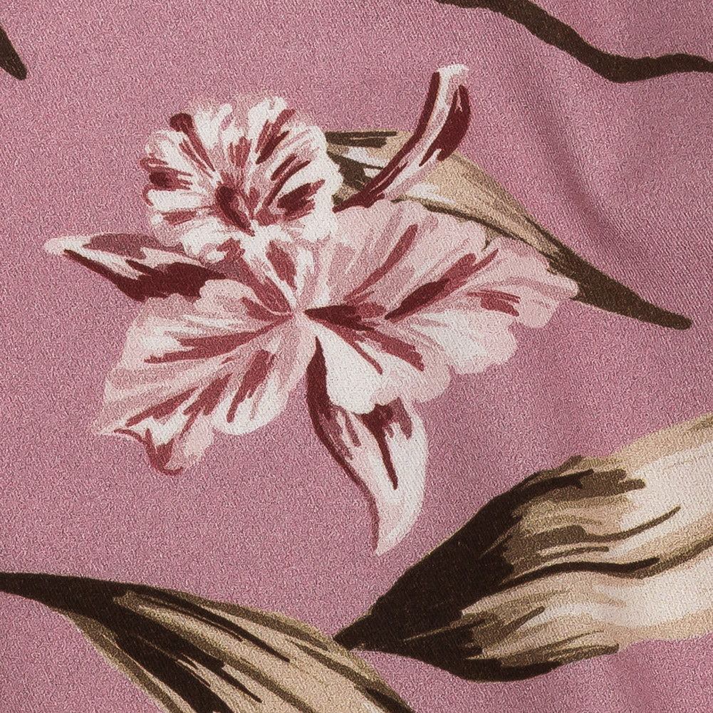 Mood Exclusive Pink Lavender Leaves of Change Stretch Cotton Twill Detail Mood Exclusive Pink Lavender Leaves of Change Stretch Cotton Twill Detail