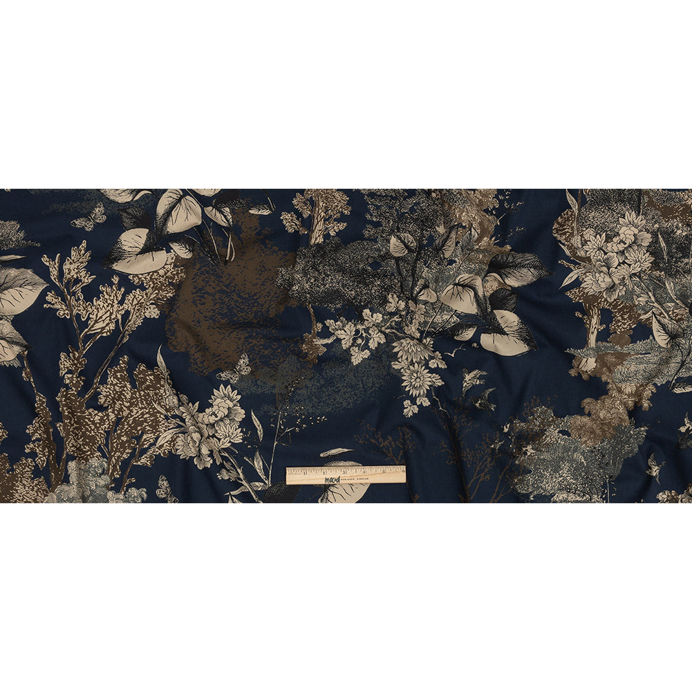 Mood Exclusive Navy Flying Home Stretch Cotton Poplin - Full Mood Exclusive Navy Flying Home Stretch Cotton Poplin - Full