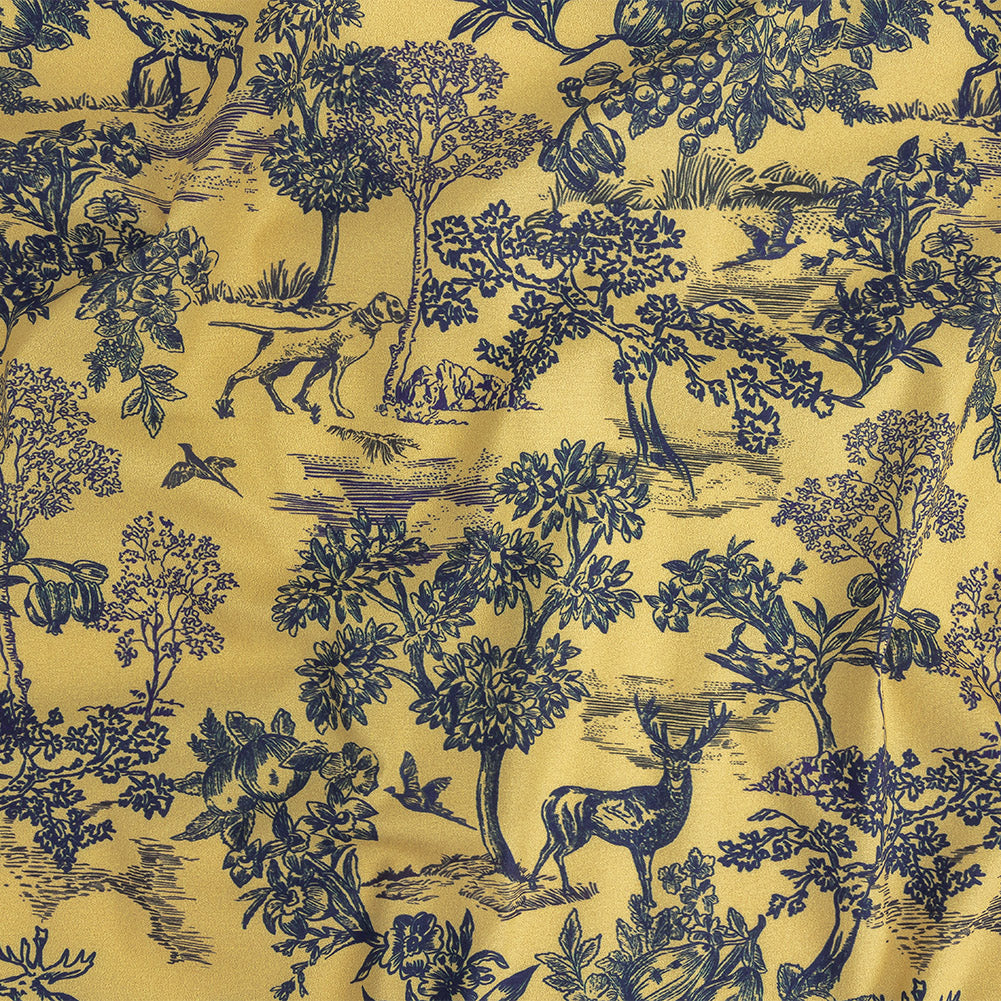 Mood Exclusive Mustard Tender Tableau Stretch Cotton Poplin Mood Exclusive Mustard Tender Tableau Stretch Cotton Poplin
