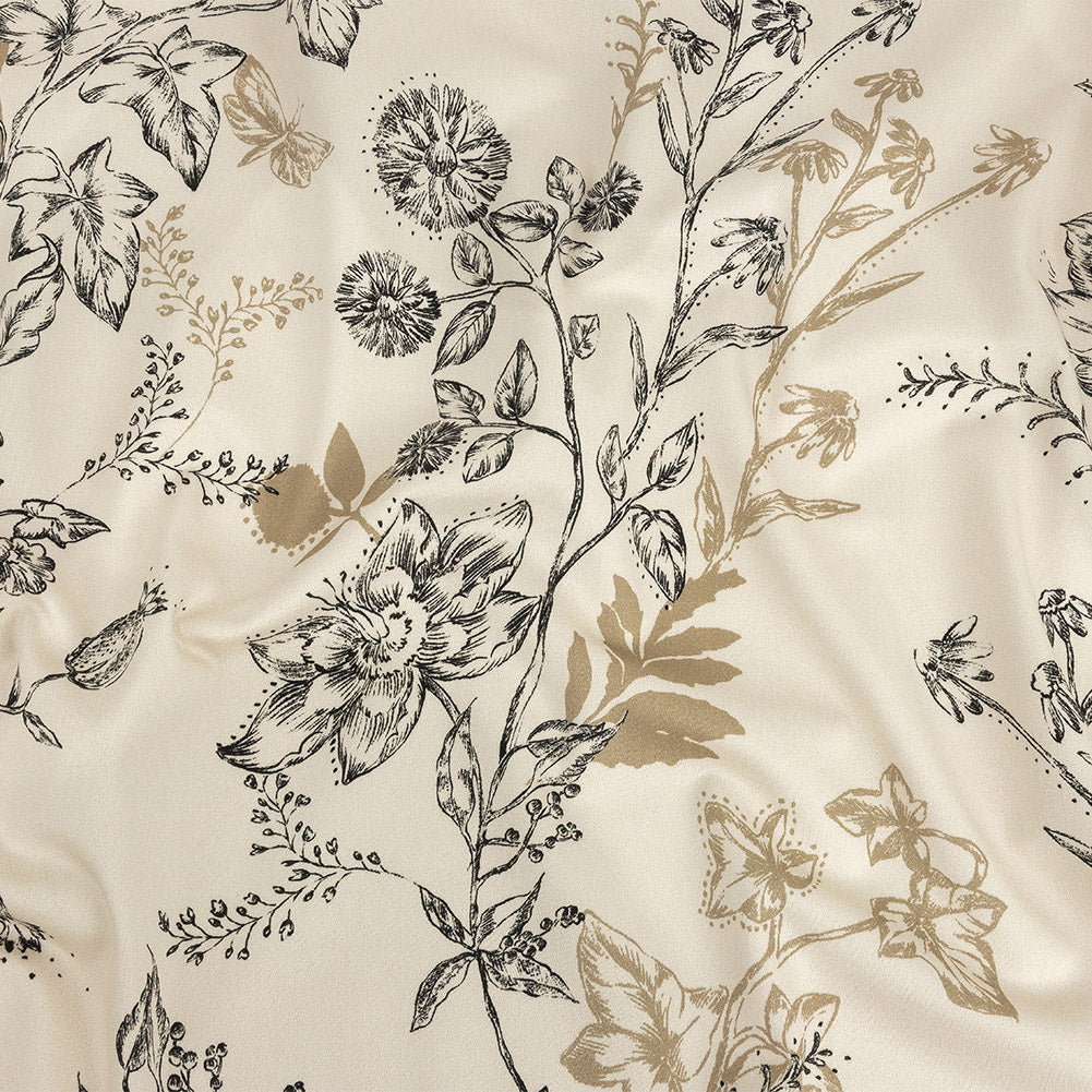 Mood Exclusive Pale Beige Curious Consideration Stretch Cotton Sateen Mood Exclusive Pale Beige Curious Consideration Stretch Cotton Sateen