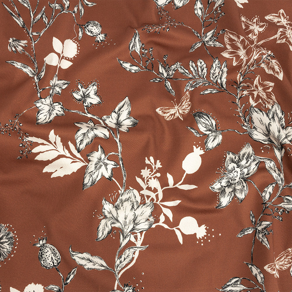 Mood Exclusive Brown Curious Consideration Stretch Cotton Sateen Mood Exclusive Brown Curious Consideration Stretch Cotton Sateen