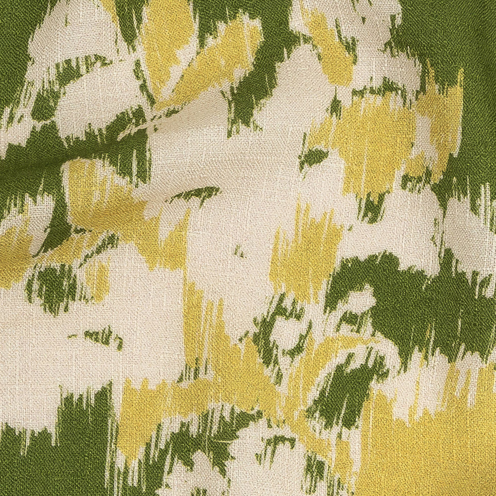 Mood Exclusive Pea Green Layers of Luxury Slubbed Viscose Woven - Detail Mood Exclusive Pea Green Layers of Luxury Slubbed Viscose Woven - Detail