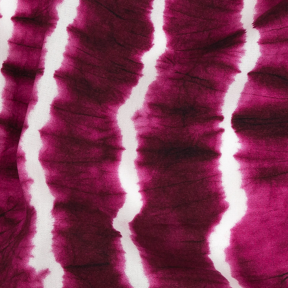 Stretch Viscose Batiste Print - Fuchsia and White Tie Dye - Mood Exclusive Making Waves Detail Stretch Viscose Batiste Print - Fuchsia and White Tie Dye - Mood Exclusive Making Waves Detail