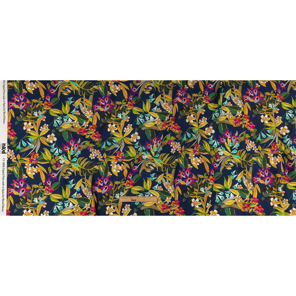 Mood Exclusive Navy Tropics at Twilight Sustainable Viscose Woven - Full Mood Exclusive Navy Tropics at Twilight Sustainable Viscose Woven - Full