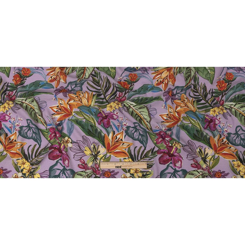 Sustainable Viscose Woven Print - Lavender and Multicolor Floral - Mood Exclusive Flowering Fantasy Folded Sustainable Viscose Woven Print - Lavender and Multicolor Floral - Mood Exclusive Flowering Fantasy Folded