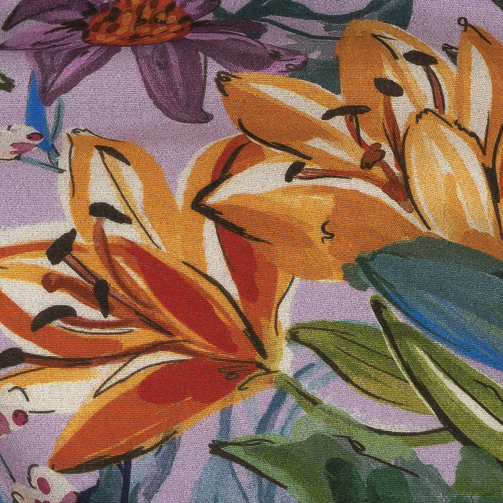 Sustainable Viscose Woven Print - Lavender and Multicolor Floral - Mood Exclusive Flowering Fantasy Full Sustainable Viscose Woven Print - Lavender and Multicolor Floral - Mood Exclusive Flowering Fantasy Full
