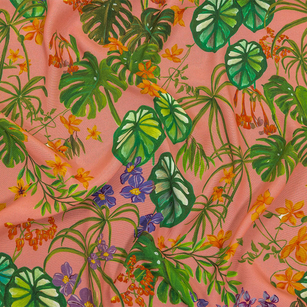 Mood Exclusive Pink Lily Pad Paradise Sustainable Viscose Woven Mood Exclusive Pink Lily Pad Paradise Sustainable Viscose Woven