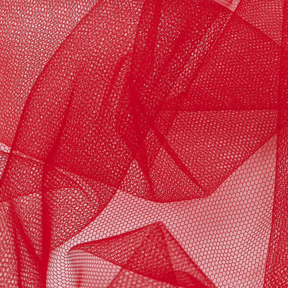 Soft Nylon Tulle - Red - Leonardo Collection Folded Soft Nylon Tulle - Red - Leonardo Collection Folded