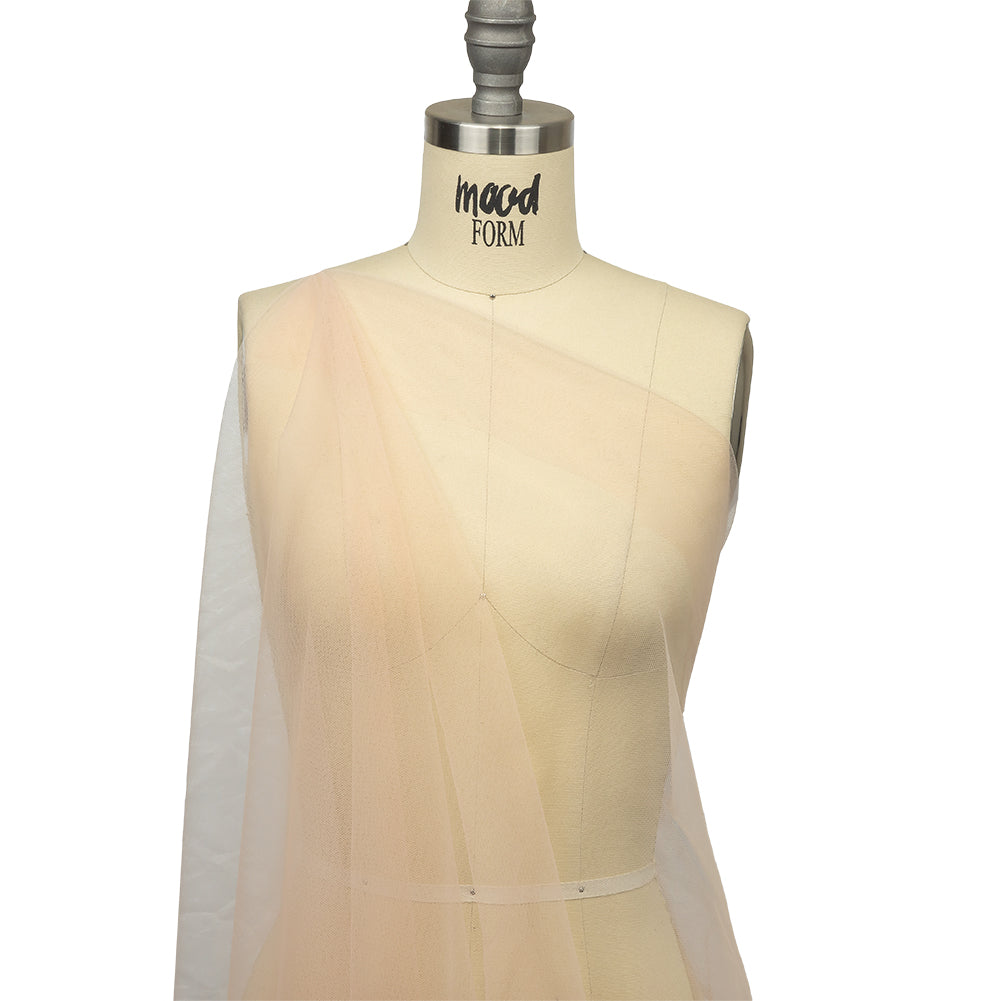 Light Peach Leonardo Soft Nylon Tulle - Detail Light Peach Leonardo Soft Nylon Tulle - Detail