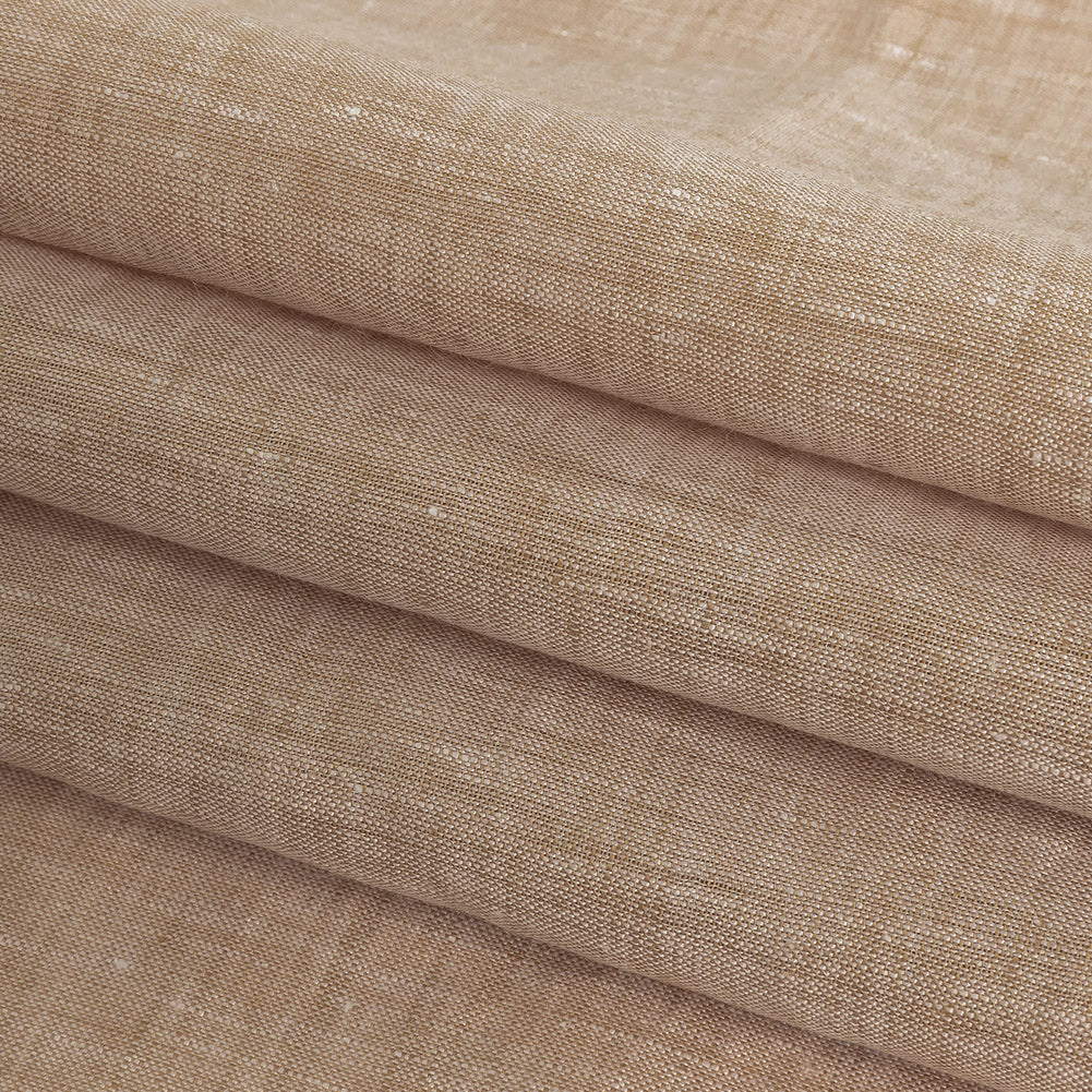 Lightweight Linen Chambray - Heathered Warm Sand - Minerva Collection Detail Lightweight Linen Chambray - Heathered Warm Sand - Minerva Collection Detail