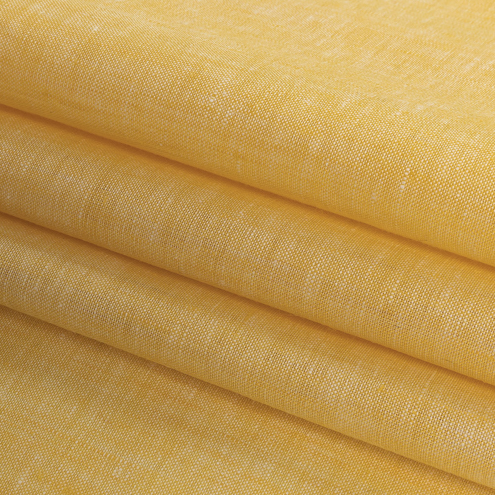 Minerva Heathered Goldfinch Lightweight Linen Chambray - Detail Minerva Heathered Goldfinch Lightweight Linen Chambray - Detail