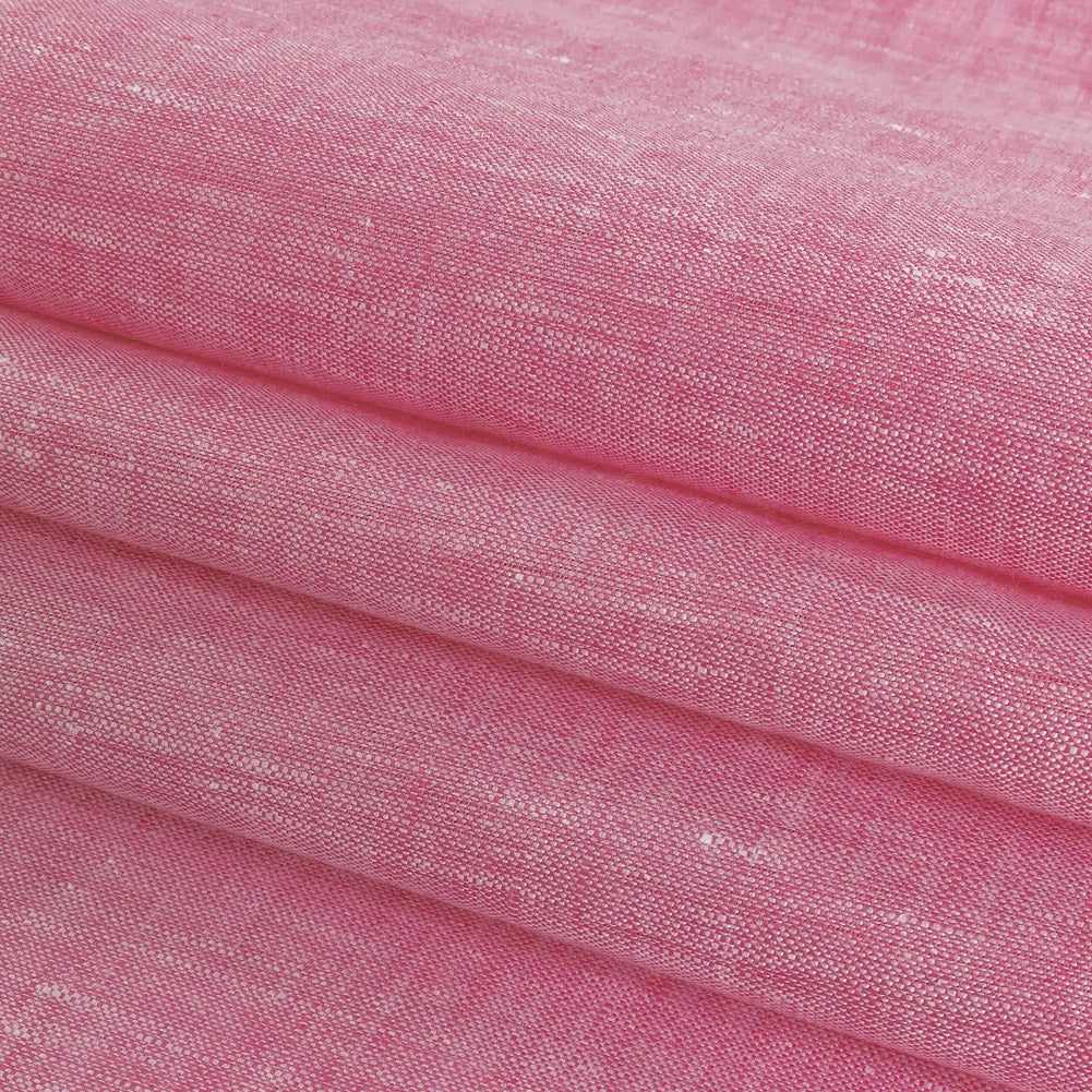 Minerva Heathered Begonia Pink Lightweight Linen Chambray - Detail Minerva Heathered Begonia Pink Lightweight Linen Chambray - Detail
