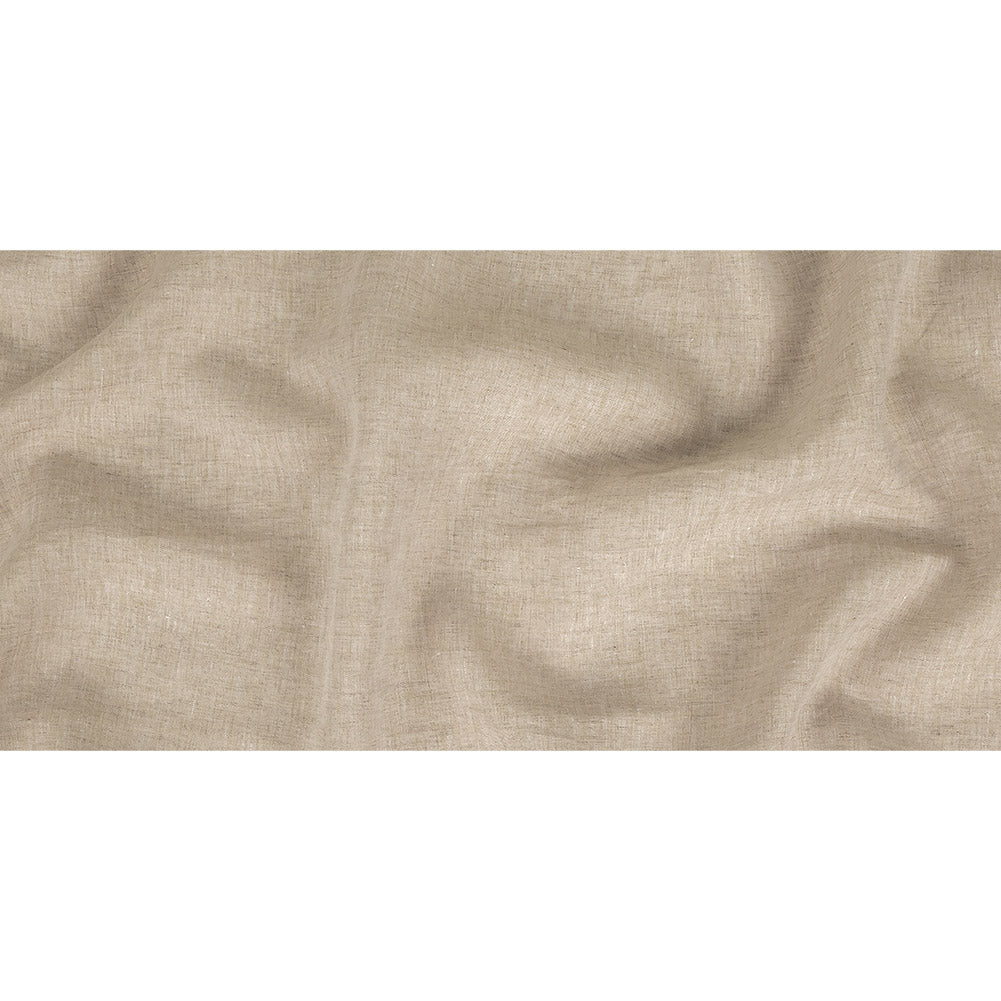 Minerva Heathered Beige Lightweight Linen Chambray - Folded Minerva Heathered Beige Lightweight Linen Chambray - Folded