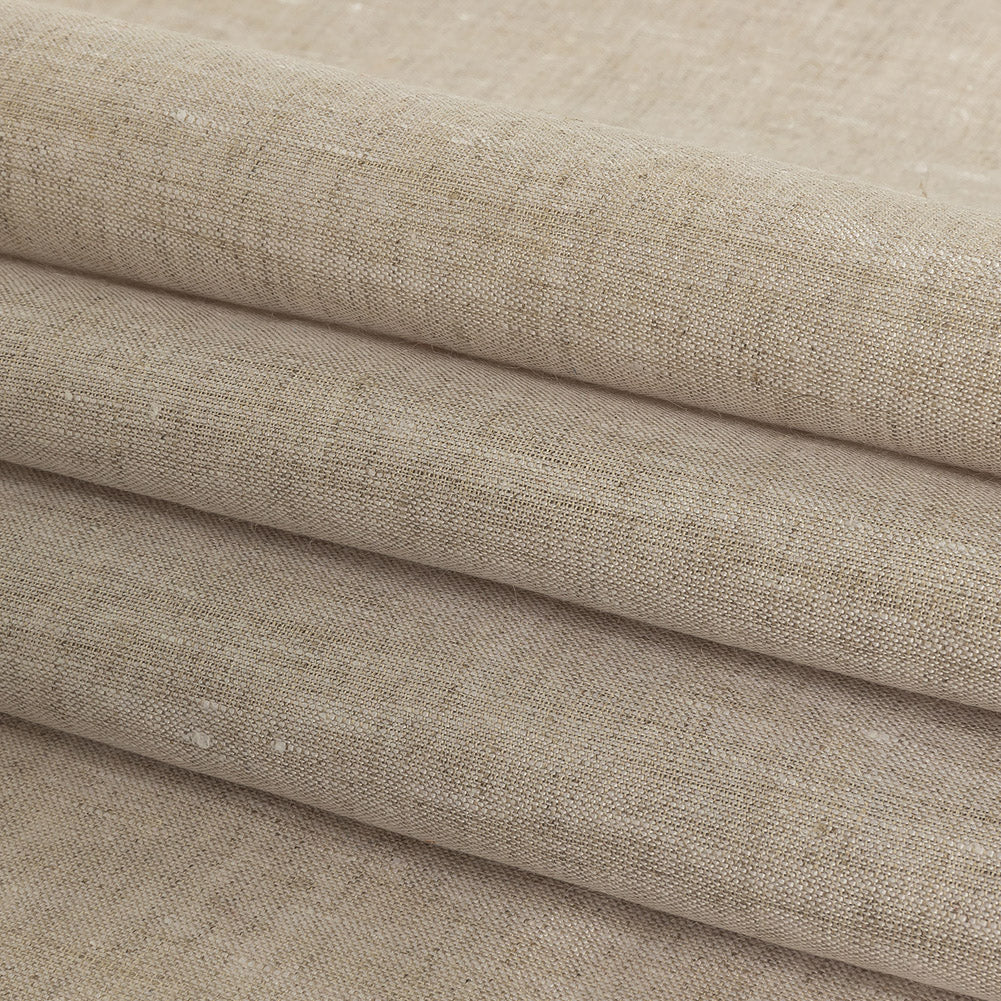 Minerva Heathered Beige Lightweight Linen Chambray - Detail Minerva Heathered Beige Lightweight Linen Chambray - Detail