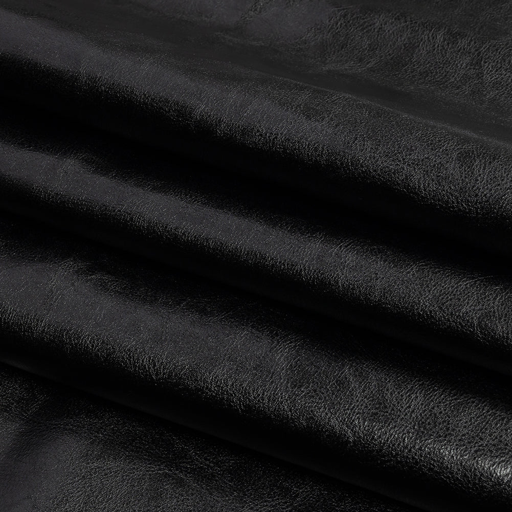 Black Textured Faux Leather - Folded Black Textured Faux Leather - Folded