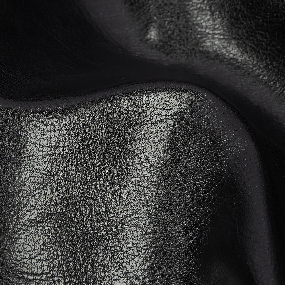 Black Textured Faux Leather - Detail Black Textured Faux Leather - Detail