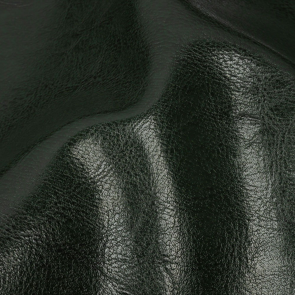 Hunter Green Textured Faux Leather - Detail Hunter Green Textured Faux Leather - Detail