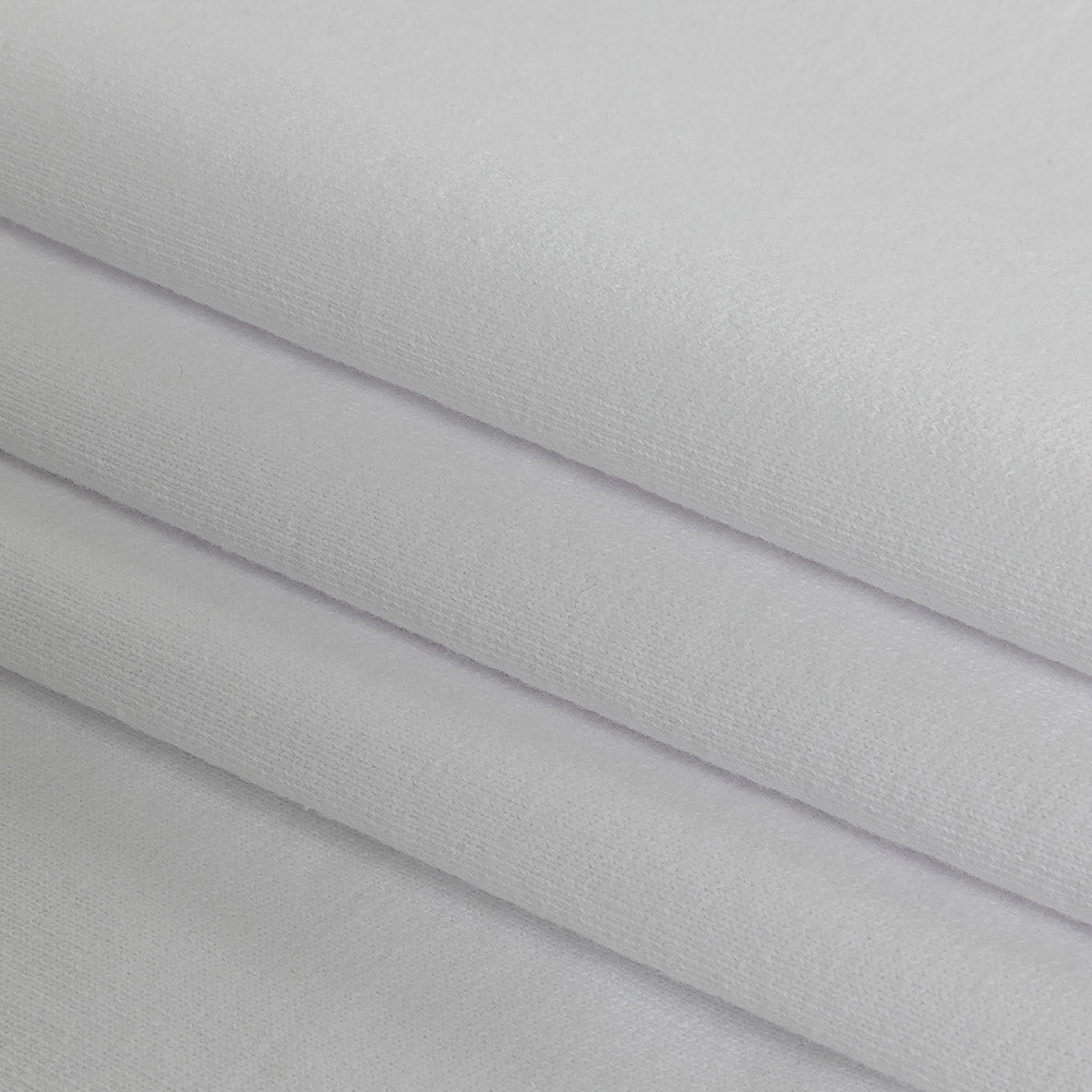 Cotton French Terry Knit - White - Elida Collection Cotton French Terry Knit - White - Elida Collection