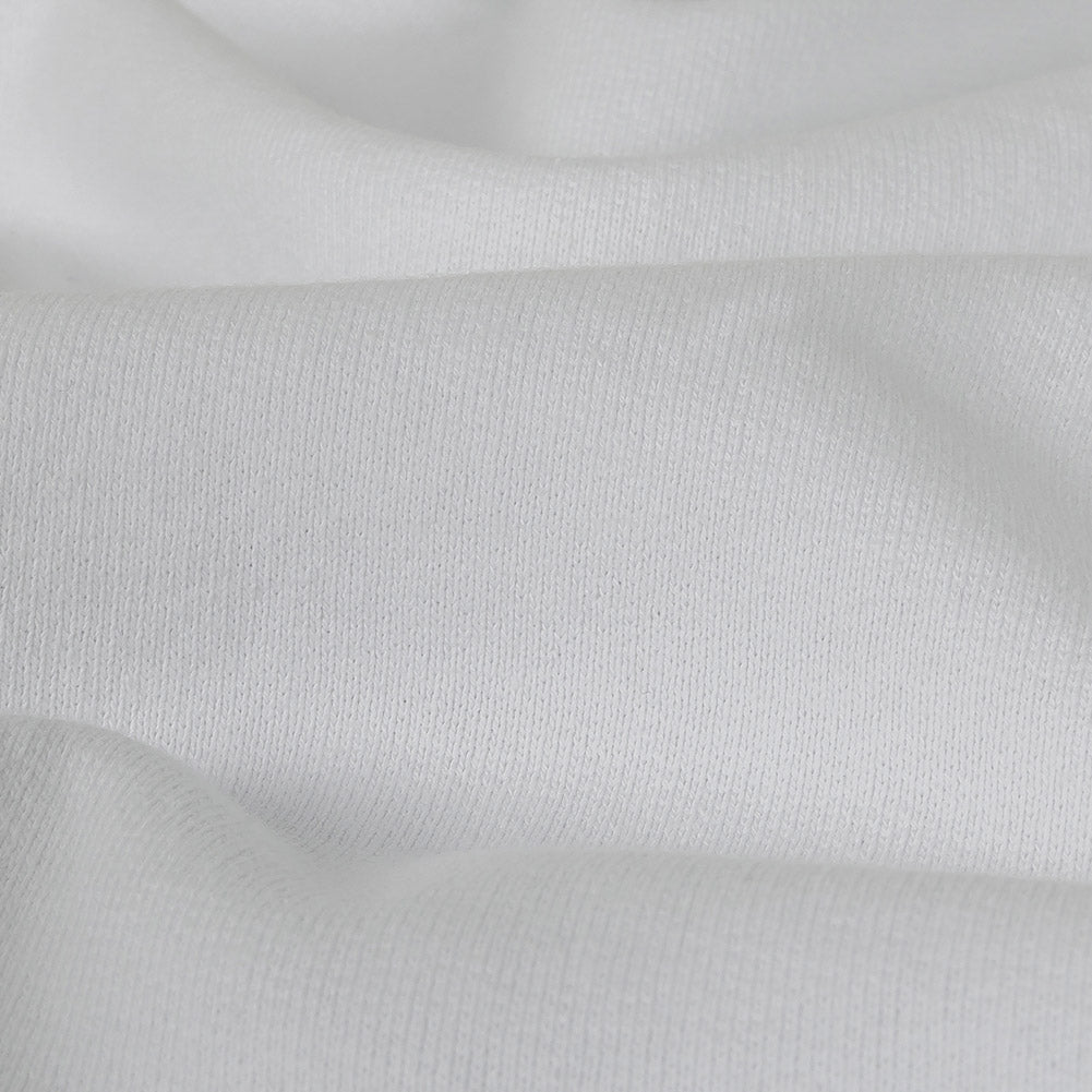 Cotton French Terry Knit - White - Elida Collection Cotton French Terry Knit - White - Elida Collection