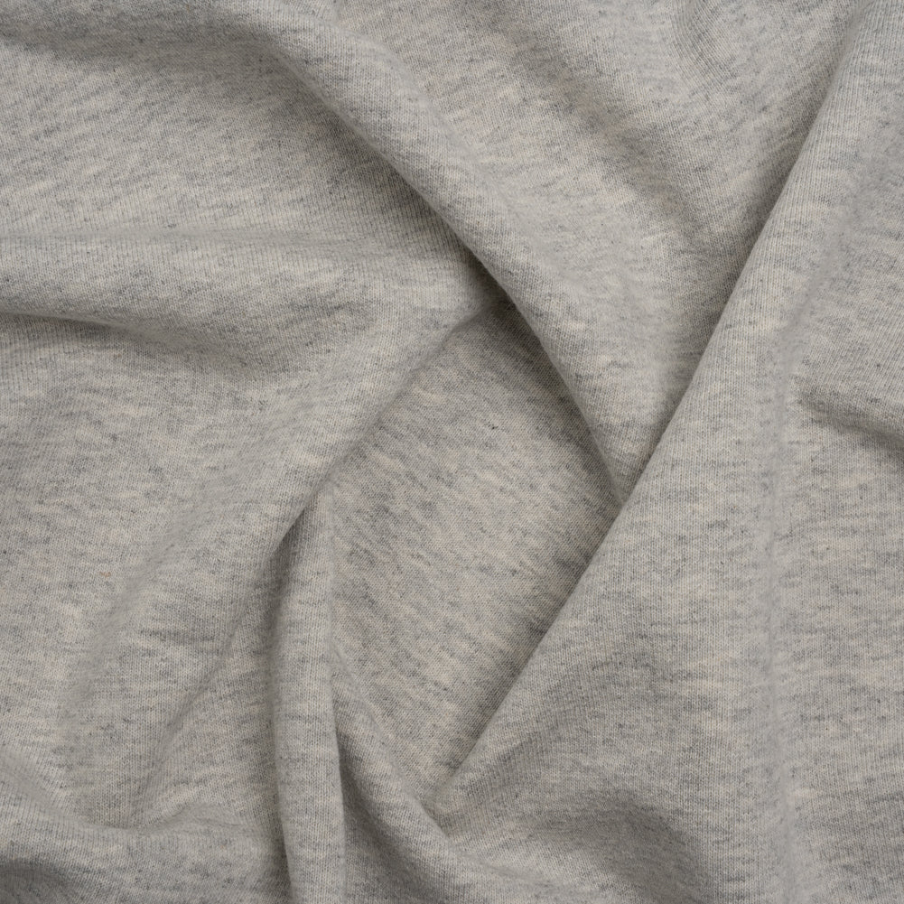 Cotton French Terry Knit - Heathered Moonbeam, Quarry, and Turtledove - Elida Collection Cotton French Terry Knit - Heathered Moonbeam, Quarry, and Turtledove - Elida Collection