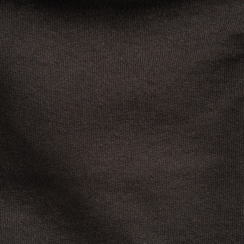 Black Cotton Fleece Backed Jersey - Detail Black Cotton Fleece Backed Jersey - Detail
