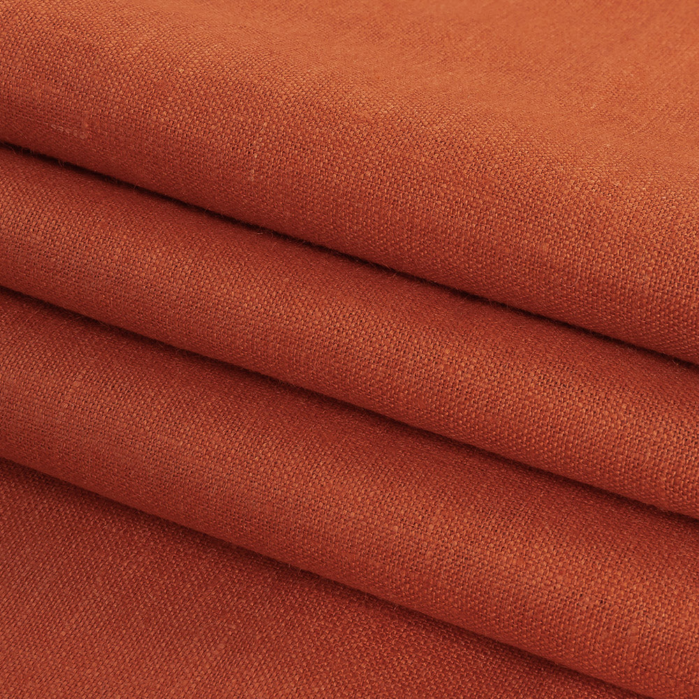 Grasmere Ginger Medium Weight Linen Woven - Detail Grasmere Ginger Medium Weight Linen Woven - Detail