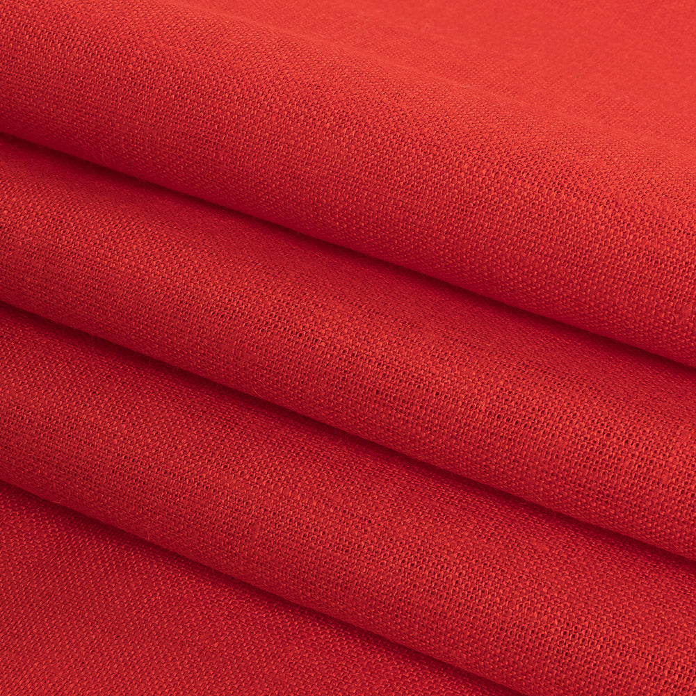 Medium Weight Linen Woven - Red - Grasmere Collection Detail Medium Weight Linen Woven - Red - Grasmere Collection Detail